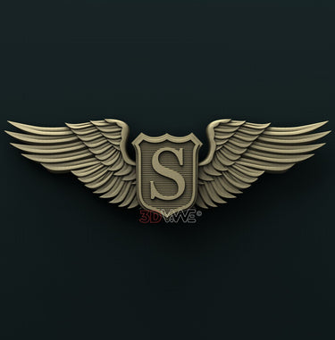 USAF / ARMY AIR CORPS SERVICE S PILOT WINGS 3D STL 3DWave